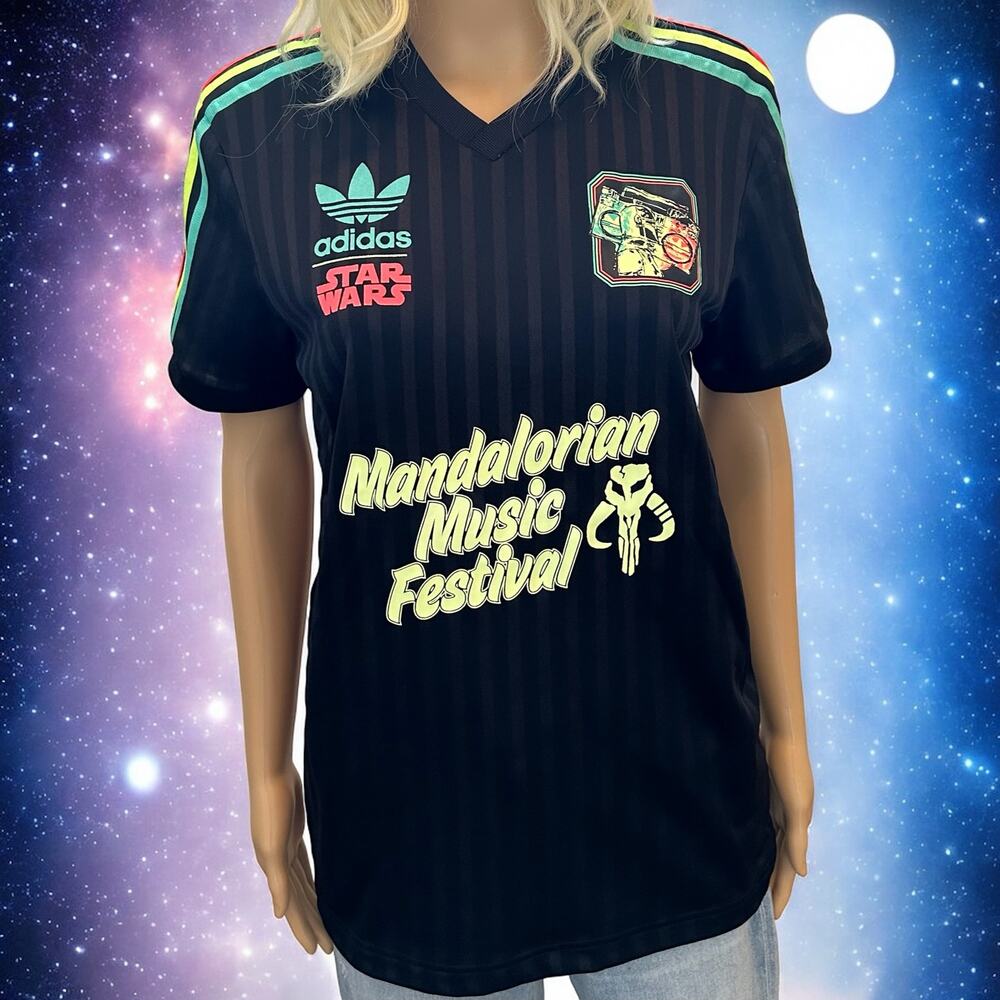 Adidas Star Wars Bobafett Jersey Black Multicolor Rare Small